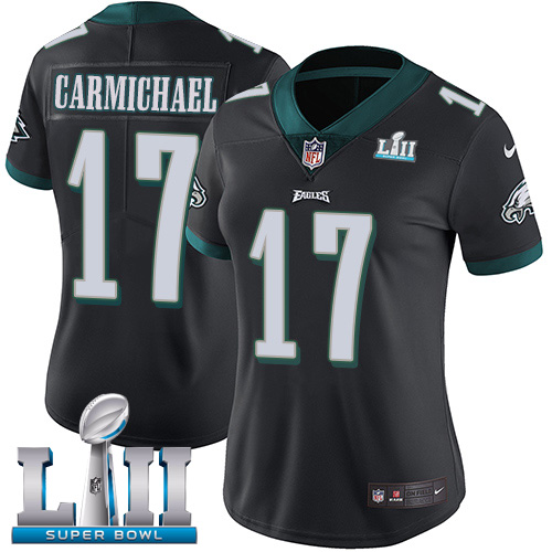 Nike Eagles #17 Harold Carmichael Black Alternate Super Bowl LII Women's Stitched NFL Vapor Untouchable Limited Jersey